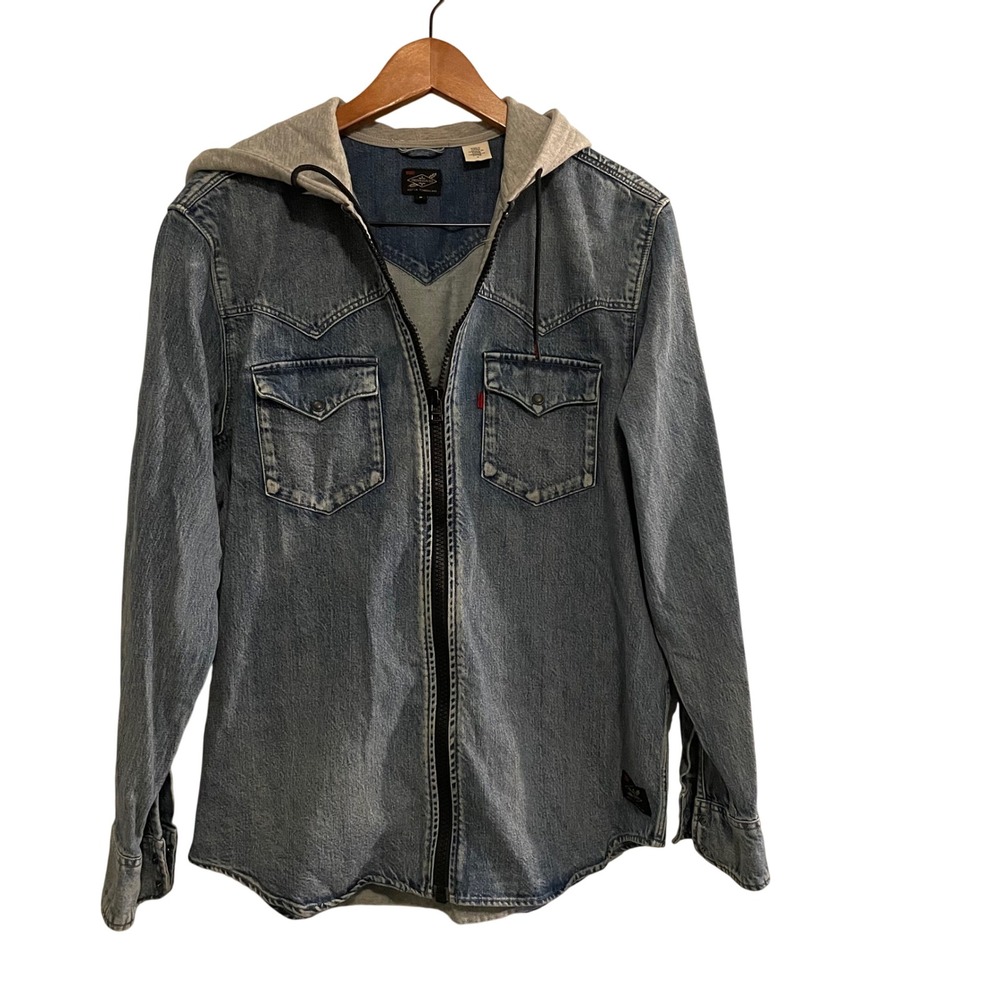 Levi's‎ Fresh Leaves Justin Timberlake Denim Zip Up Hoodie Jacket Men's Size M